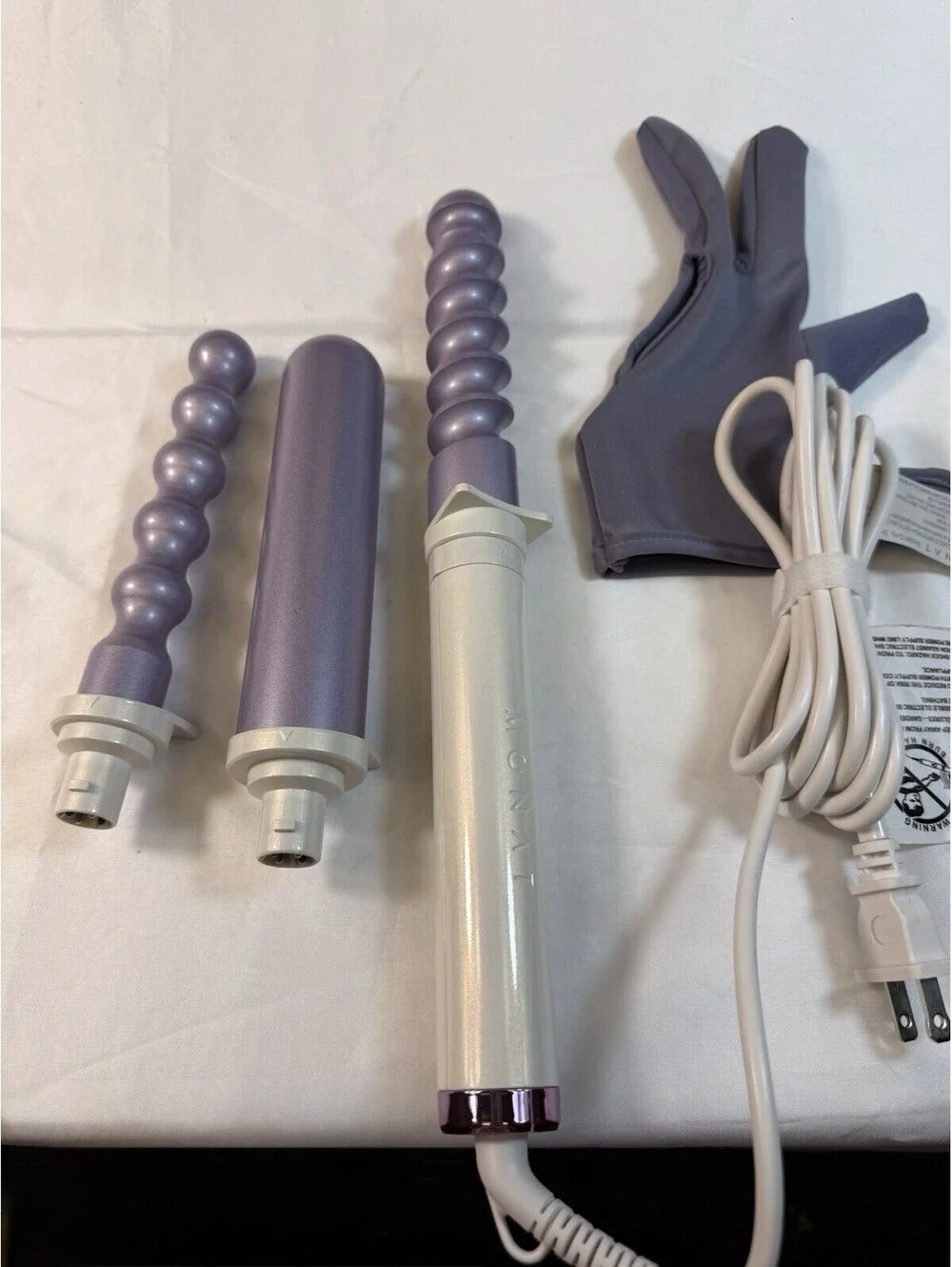 Monat Endless Curl Hair Styling Hot Tool W/Interchangeable Wands W/glove